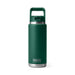 Rambler 26oz Straw Bottle Black Forest Green