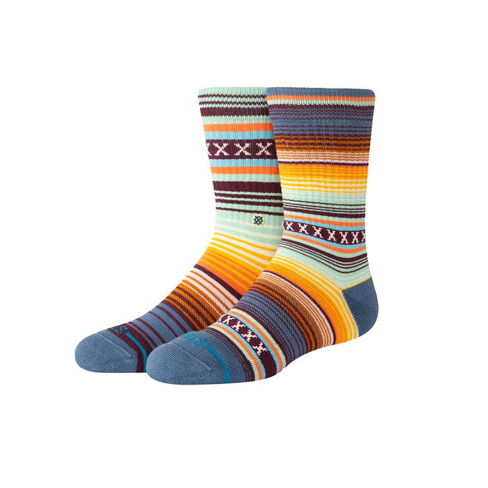 Kids Curren Sea Blue Crew Socks