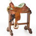 14.5in 3/4 Tooled Floral and Basket Stamped Barrel Saddle