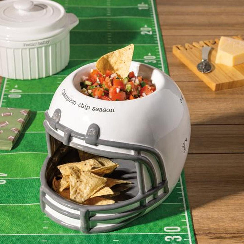 Football Helmet Chip & Dip Bowl