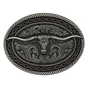 Antiqued Barbed Longhorn Attitude Buckle