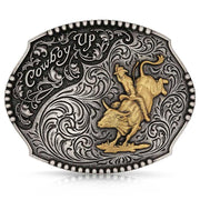 Cowboy Up Bull Rider Attitude Buckle