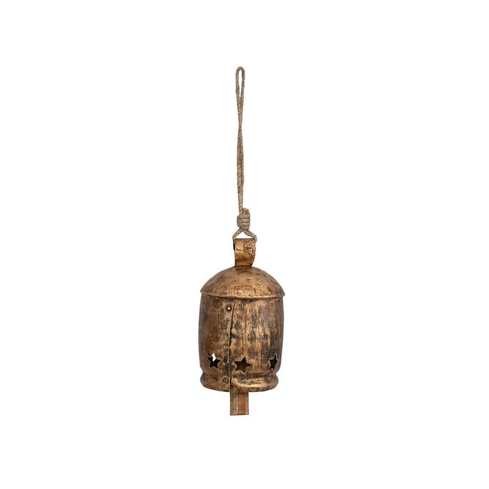 Small Metal Bell with Star Cut Outs