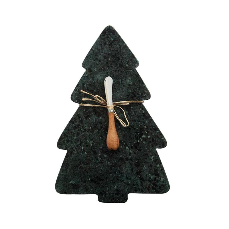 Marble Christmas Tree Cheese Cutting Board