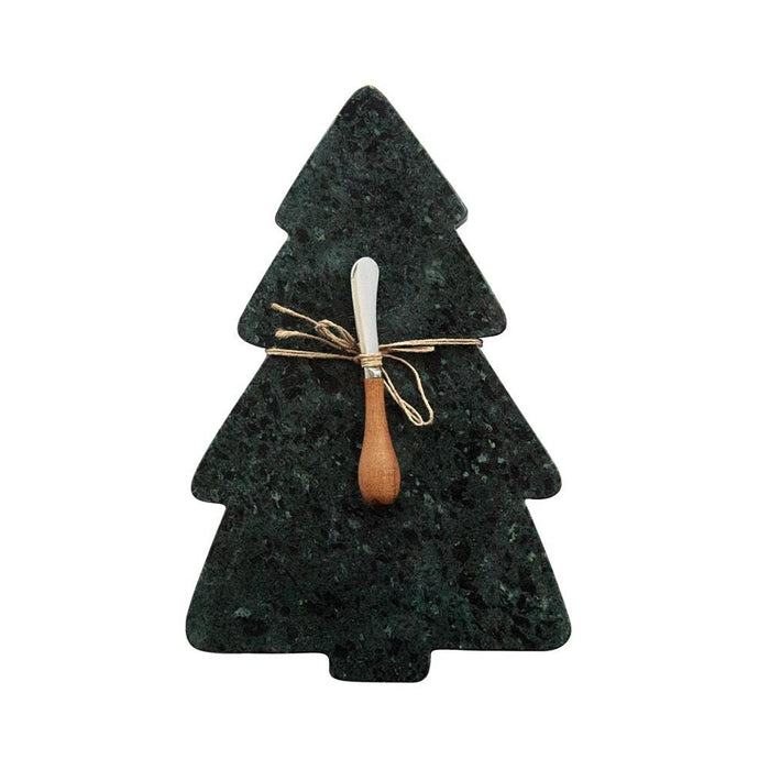 Marble Christmas Tree Cheese Cutting Board