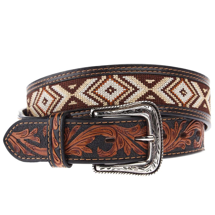 Men's Brown Southwest Embroidery Belt