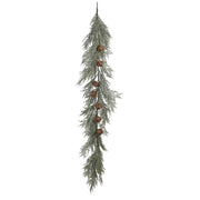 Faux Cedar Garland with Rust Metal Bells