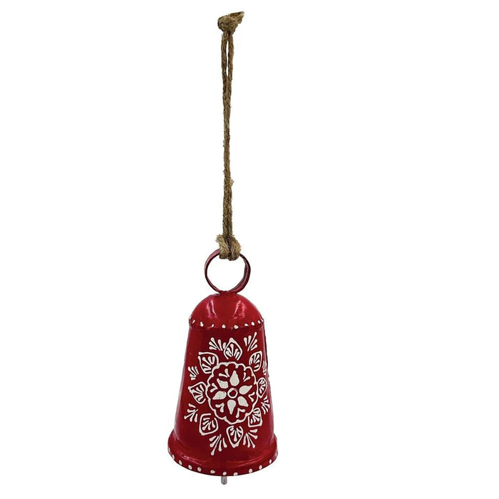 Red & White Hand Painted Bell