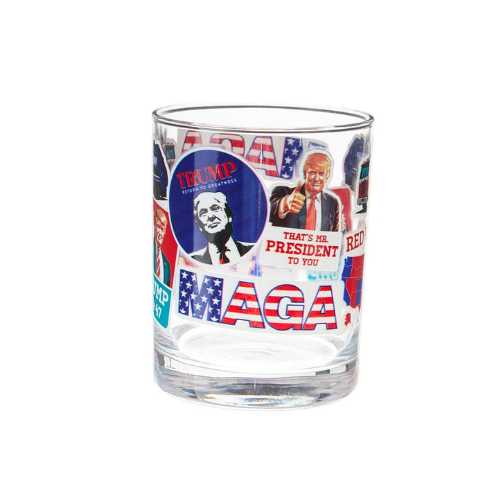 Trump Rocks Glass