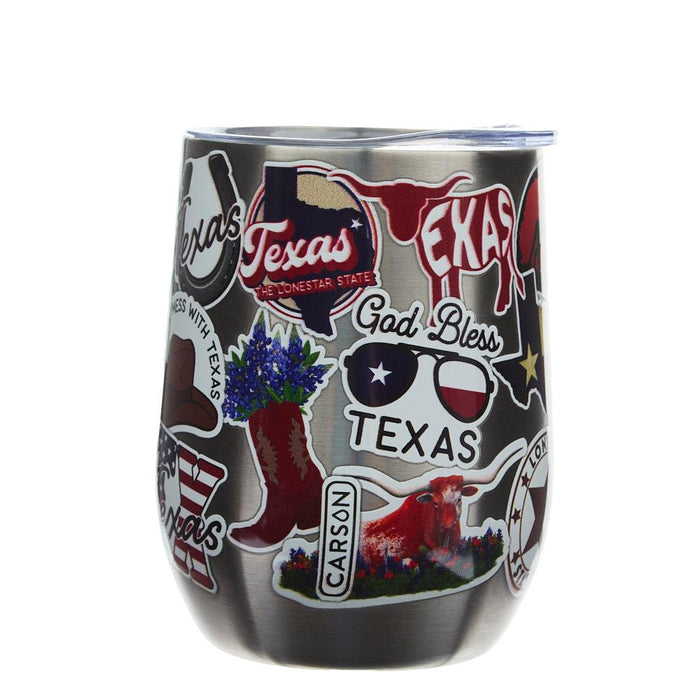 Texas 12oz Stainless Steel Wine Tumbler