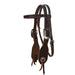 Natural Basket Stamp Floral Combo Browband and Breast Collar Tack Set