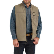 Men's Bungee Cord Taupe Lined Vest