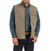 Men's Bungee Cord Taupe Lined Vest