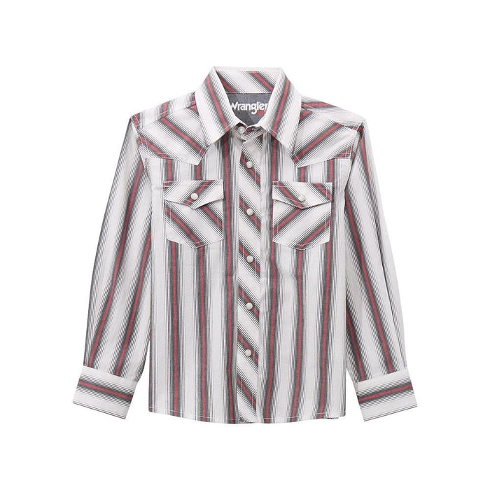 Boy's 20X White Striped Shirt