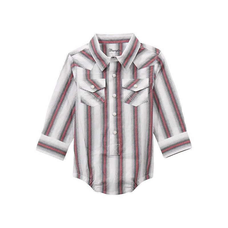 Baby Boy's White Striped Onesie