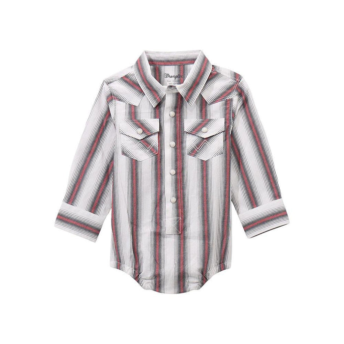 Baby Boy's White Striped Onesie