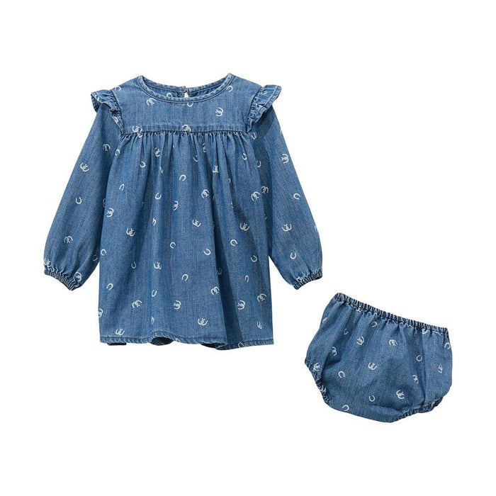 Girls Denim Trapeze Dress