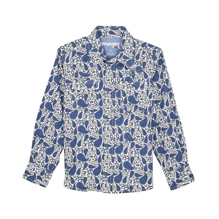 Boy's 20X Advanced Comfort Blue Paisley Shirt