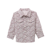 Boys Baby Classic Burgundy Print Shirt