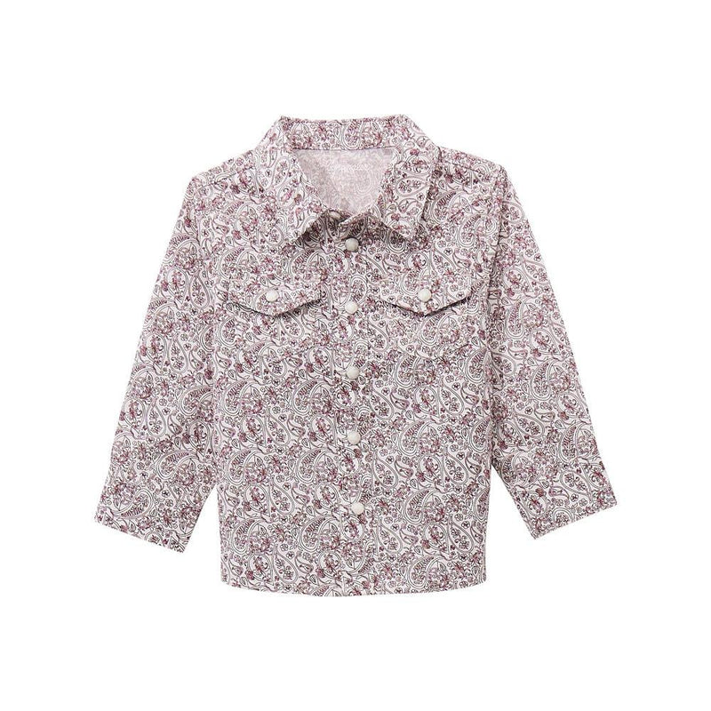 Boys Baby Classic Burgundy Print Shirt