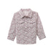 Boys Baby Classic Burgundy Print Shirt