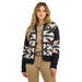 Women's Punchy Print Bomber Sweater