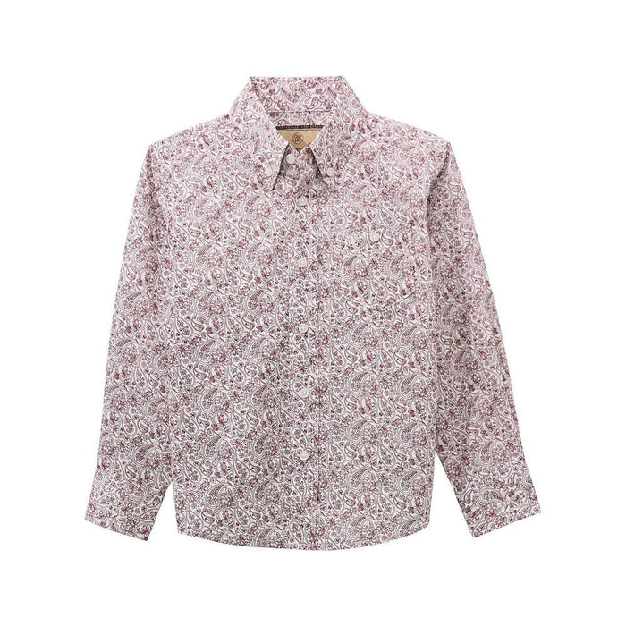 Boy's Classic Burgundy Print Shirt