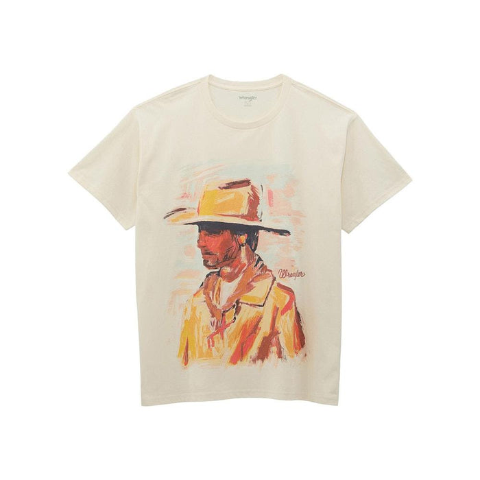 Women's Retro Cowboy White Oversized Tee Shirt
