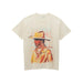 Women's Retro Cowboy White Oversized Tee Shirt
