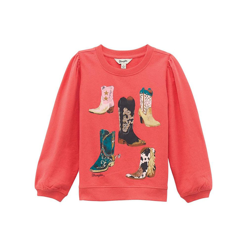 Girl's Pink Crewneck Sweatshirt