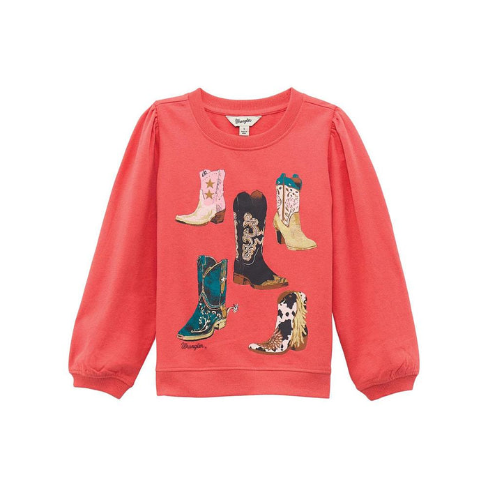 Girl's Pink Crewneck Sweatshirt