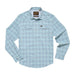 Men's Tech Long Sleeve Kent Iron Blue Plaid Shirt