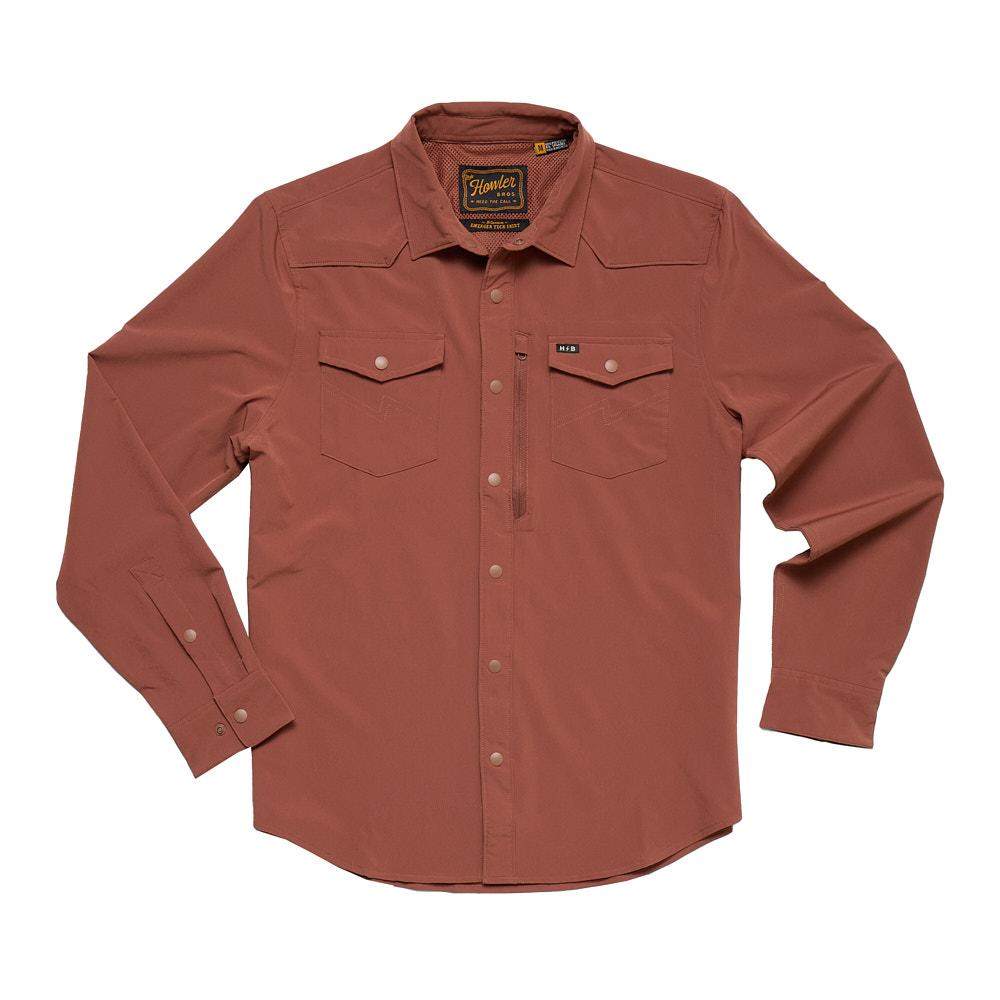 Howler Brothers Men's Emerger Tech Mink Brown Shirt