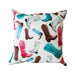 Colorful Cowboy Boots Accent Pillow