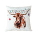 Christmas Longhorn Accent Pillow