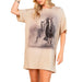Women's Running Horse Camel Tee Shirt Dress