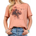 Women's Rust Cow Print Tee Shirt