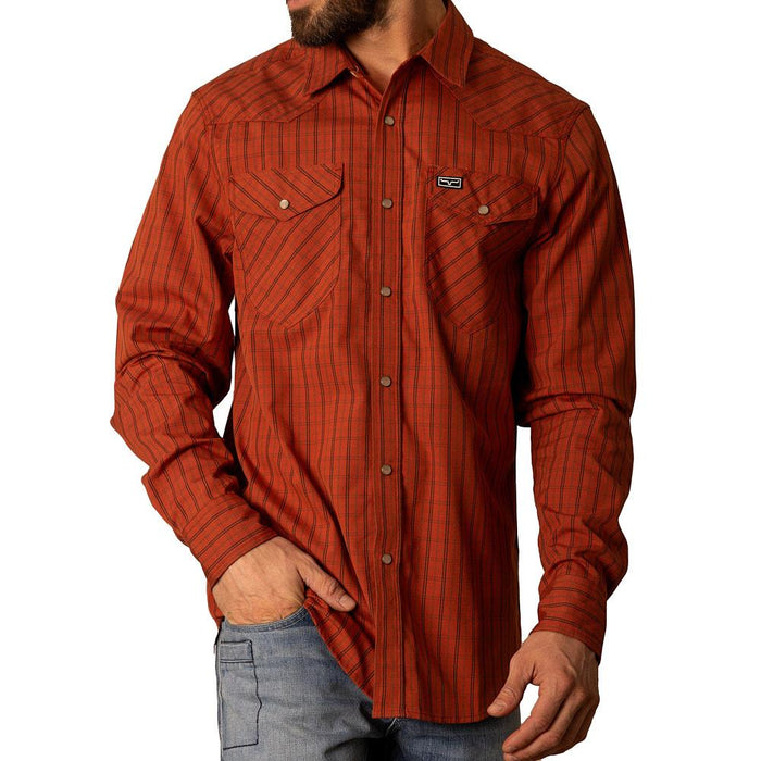Kimes Ranch Men's Brick Red Button Shirt