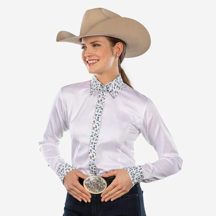 Floral Hidden Zip Show Blouse