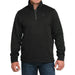 Men's 1/4 Zip Black Pullover Sweater