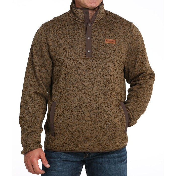 Men's Snap Khaki Pull Over