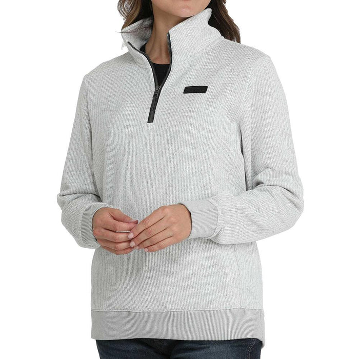 Cinch Women's Grey 1/4 Zip Pull Over