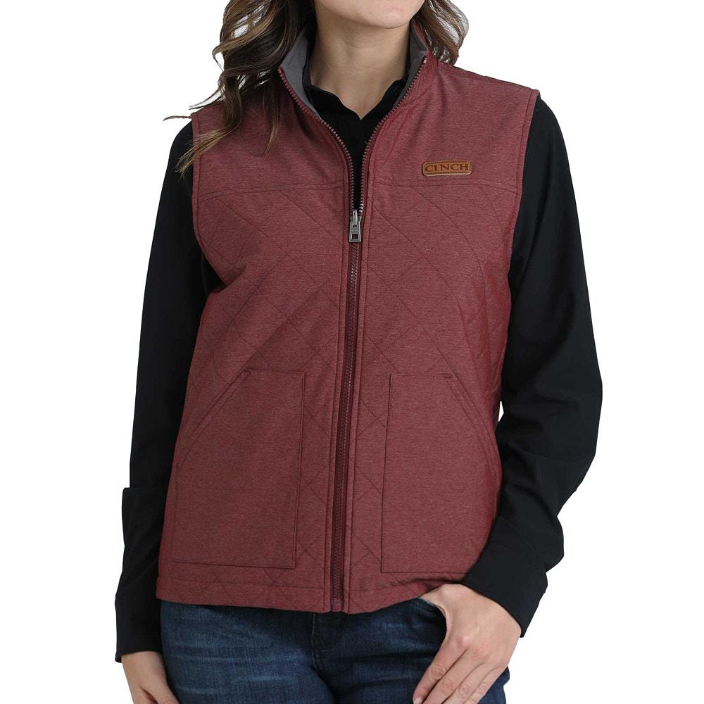 ëpaのreversible short vest Cinch Women's Burgundy Reversible Vest