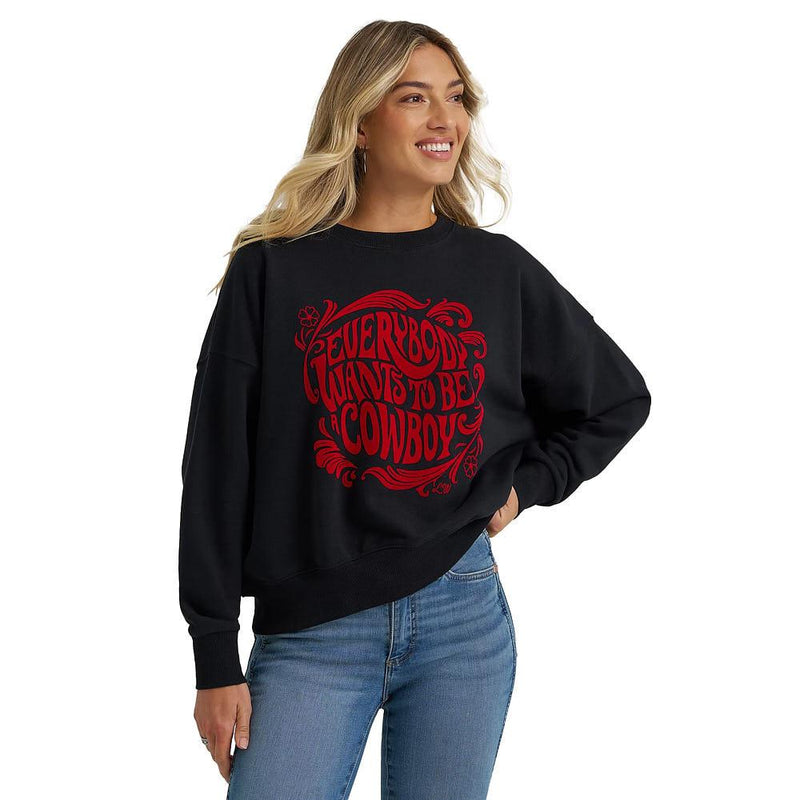 Lainey Wilson Everybody Black Crew Neck