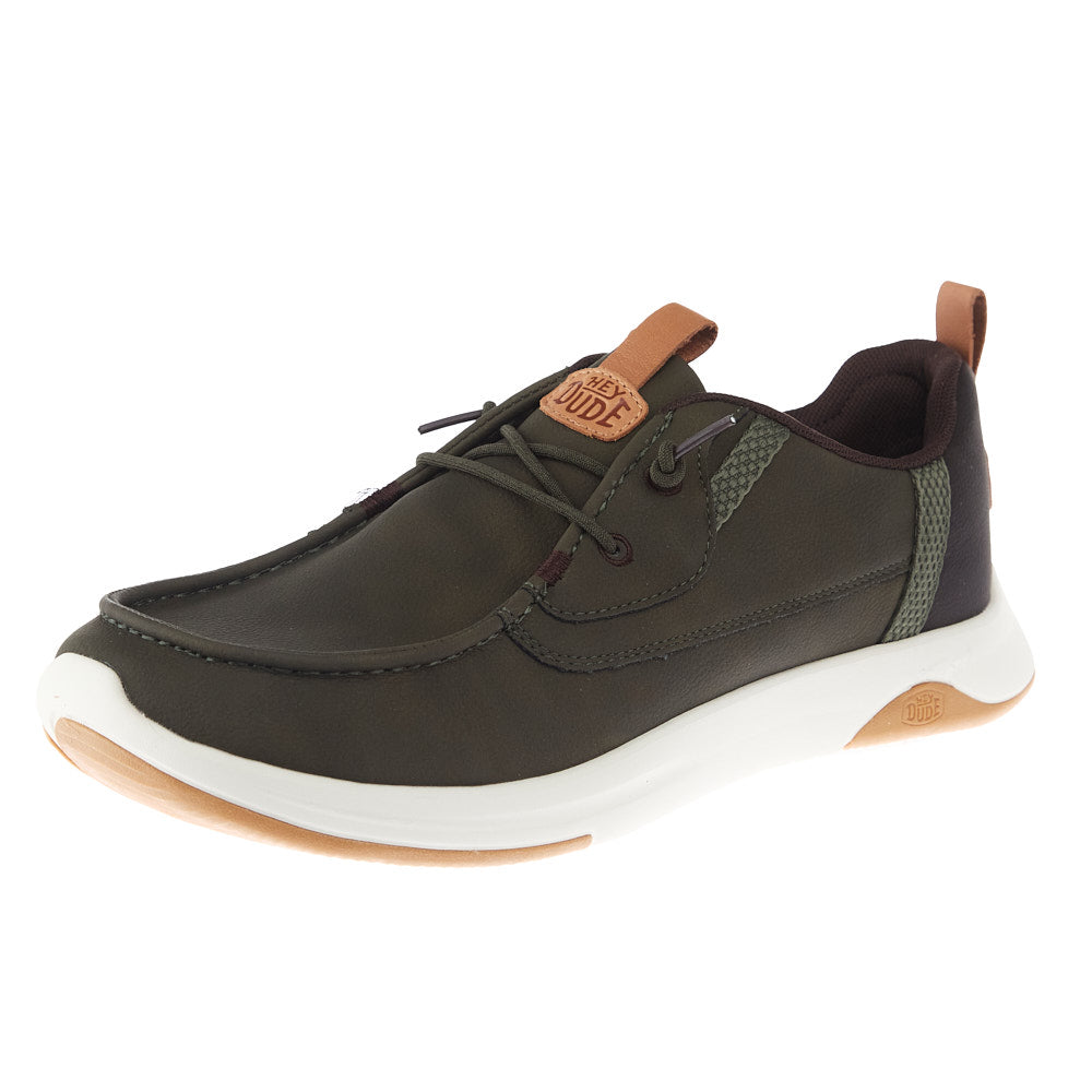Hey Dude Men's Wally Drift Classic Deep Green Sneaker — NRS