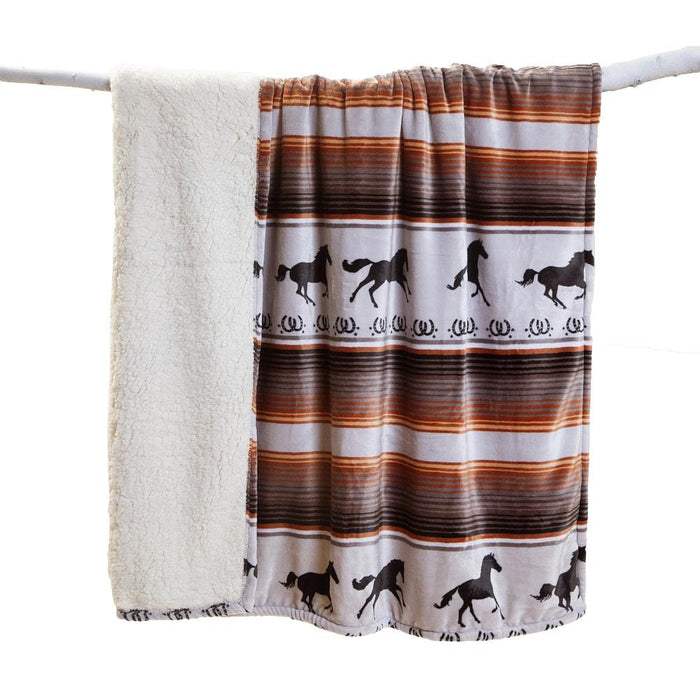 Running on the Range Fleece Sherpa Throw