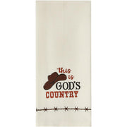This is God's Country Embroidered Kitchen Towel