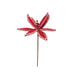 Fabric Poinsettia Pick