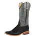 Men`s Black Hornback Caiman Vamp 13In Gunmetal Kidskin Top Boot