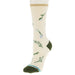 Women's Wildflower Ivory Crew Socks